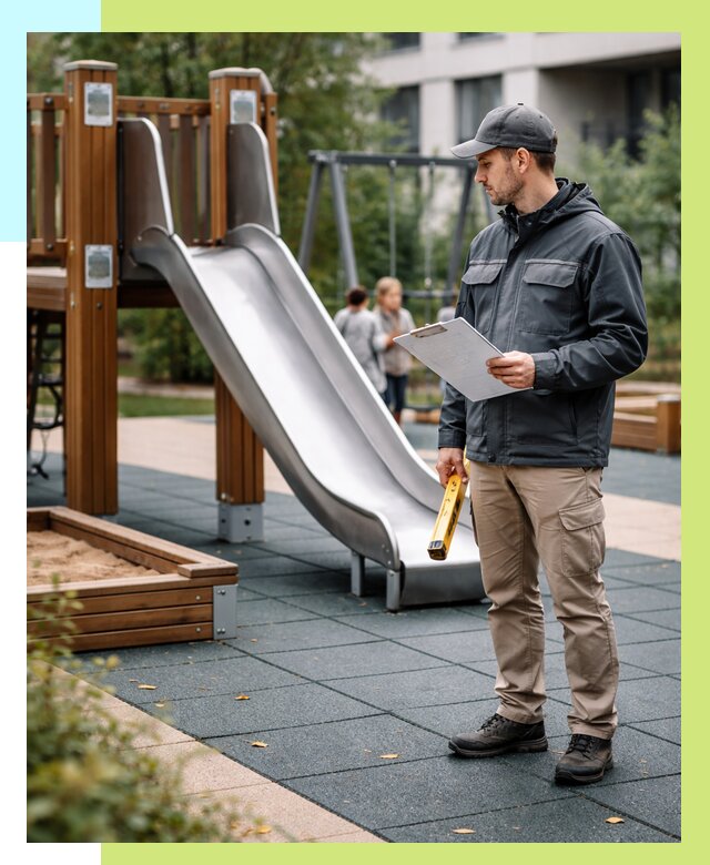 Сертификация детских площадок в Карабулаке от 25823 р. | Алешин-Крб