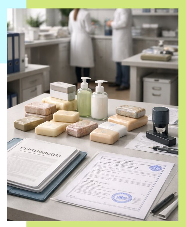 Сертификация мыла и сертификат на мыло в Карабулаке от 12395 | Алешин-Крб