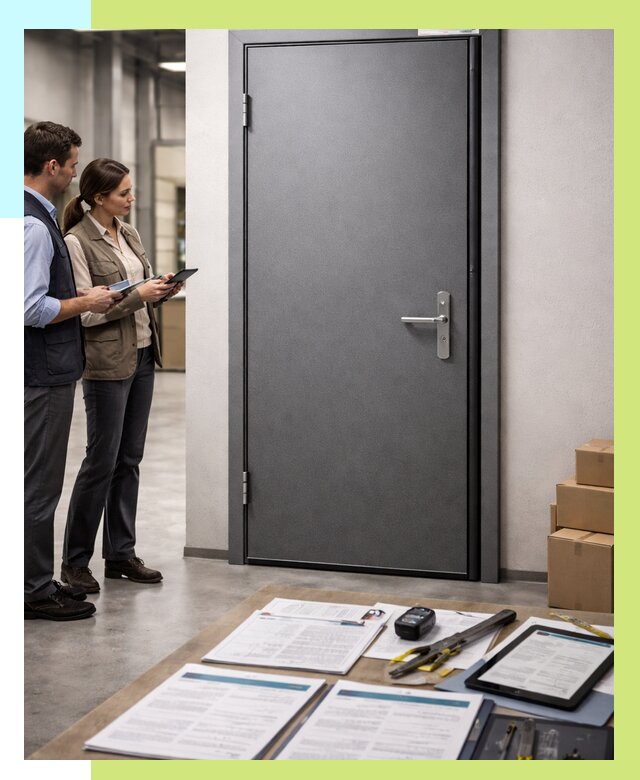 Сертификация противопожарных дверей в Карабулаке от 9296 р. | Алешин-Крб