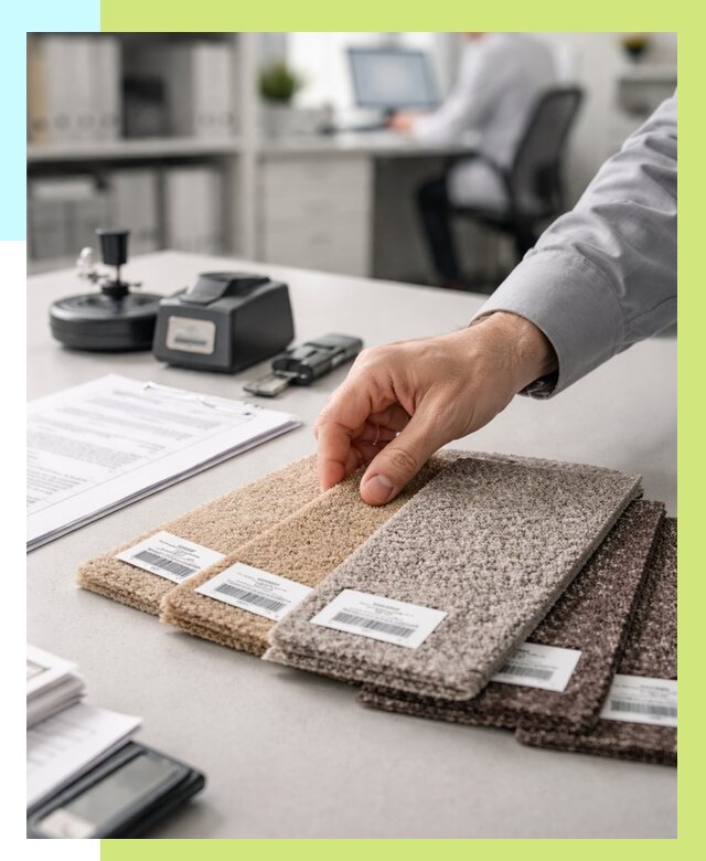 Сертификация ковролина в Карабулаке от 15494 р., Алешин-Крб