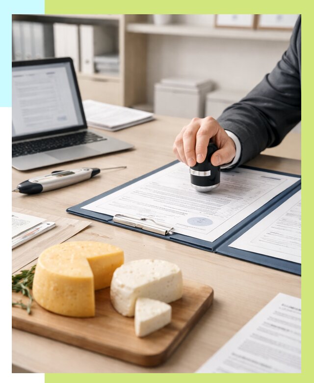 Сертификация сыров в Карабулаке от 15494 р | Сертификат на сыр Алешин-Крб