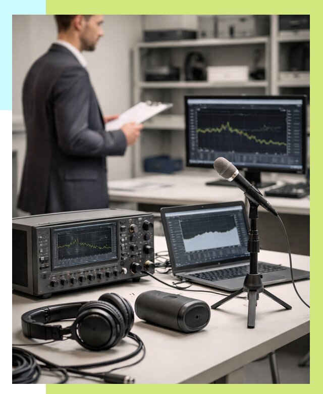 Сертификация аудиотехники в Карабулаке от 15494 р., Алешин-Крб