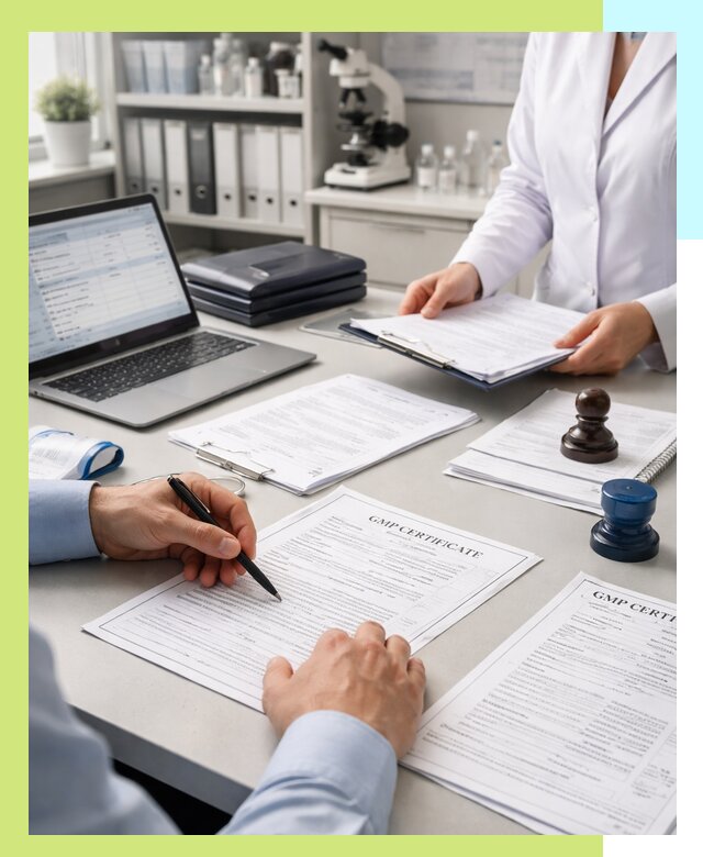 Оформление сертификата GMP в Карабулаке для фармпроизводства