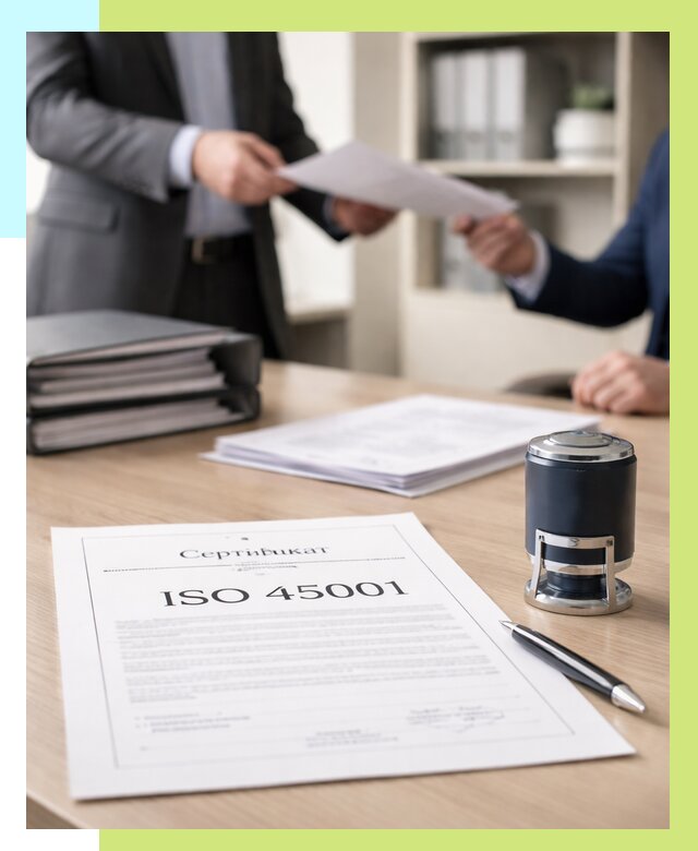 Сертификат ISO 45001 в Карабулаке под ключ от 46481 р. | Алешин-Крб