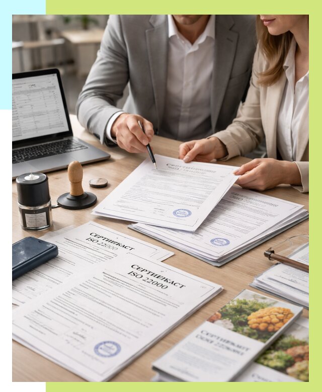 Сертификат ISO 22000 в Карабулаке от 41316 р. под ключ | Алешин-Крб